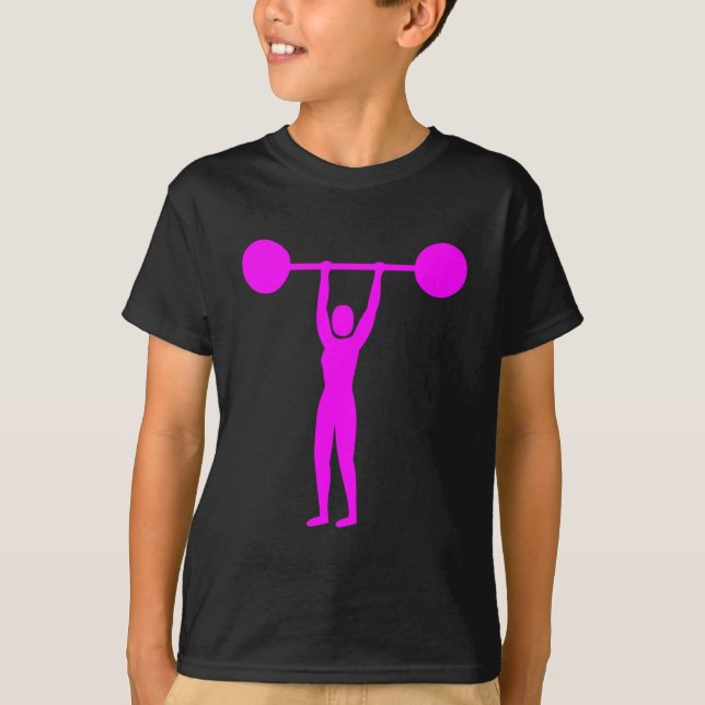 Weight Lifting 02 - Magenta T-Shirt (Front)