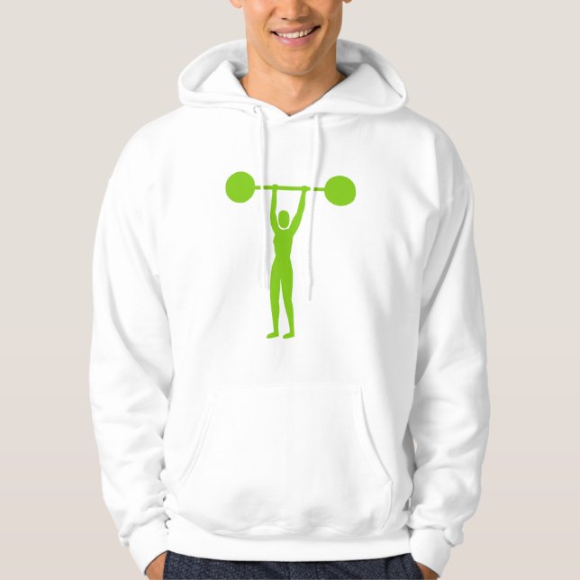 Weight Lifting 02 - Martian Green Hoodie (Front)