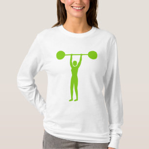 Weight Lifting 02 - Martian Green T-Shirt