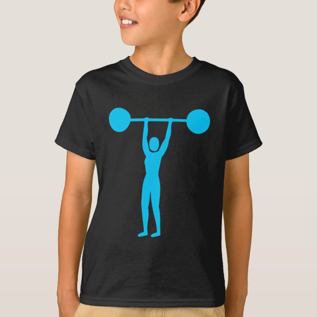 Weight Lifting 02 - Sky Blue T-Shirt (Front)