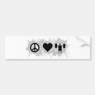 Weight lifting 2 bumper sticker