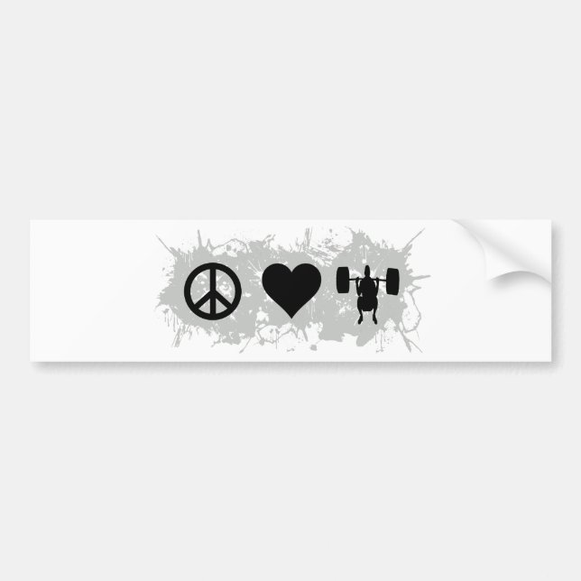 Weight lifting 2 bumper sticker (Front)