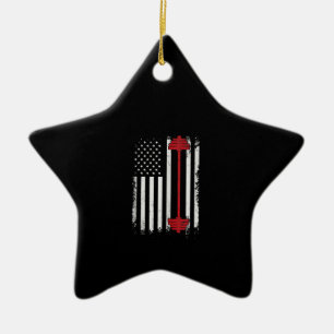 Weight Lifting Flat Gifts Workout, Gym Lover Ceramic Ornament