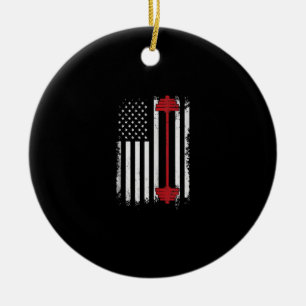 Weight Lifting Flat Gifts Workout, Gym Lover Ceramic Ornament