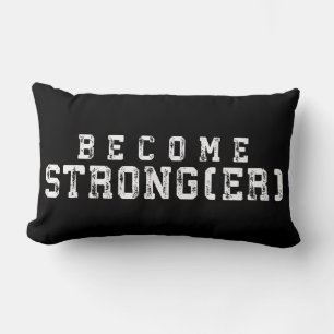 Weight Lifting Inspiration - Become Stronger - Gym Lumbar Pillow