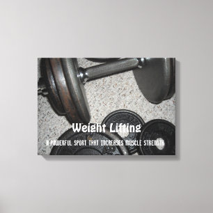 Weight Lifting Motivational Message Canvas Print