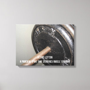 Weight Lifting Motivational Message Canvas Print
