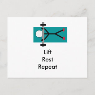 Weight Lifting Motivational Message Postcard