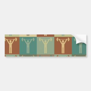 Weight Lifting Pop Art Bumper Sticker