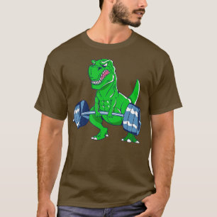 Weight Lifting Rex Weightlifting Dinosaur yrannos T-Shirt