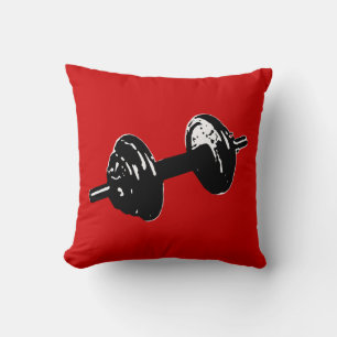 weight lifting throw pillow