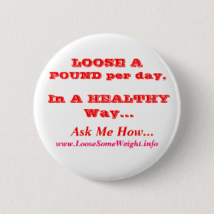 Weight Loss 2 Inch Round Button