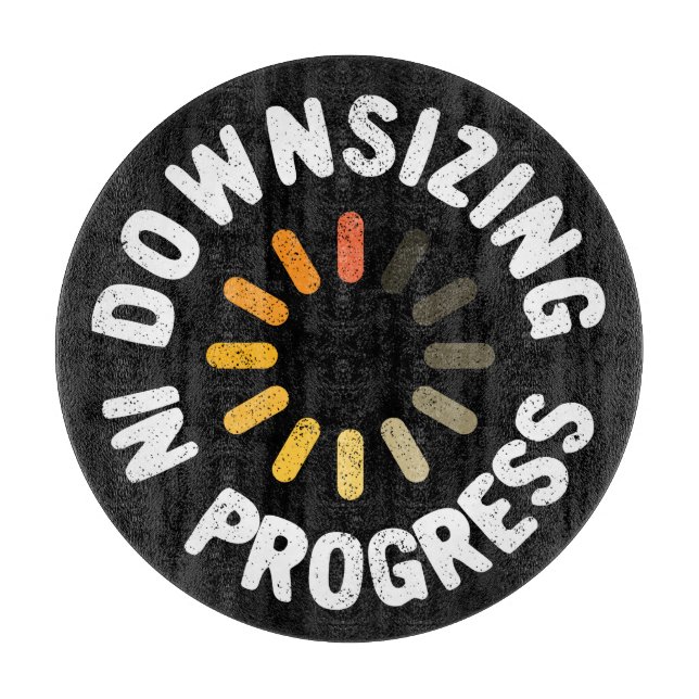 Weight Loss Action Plan Downsizing in Progress Cutting Board (Front)