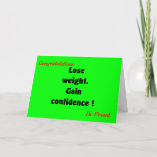 Weight loss be proud greeting cards