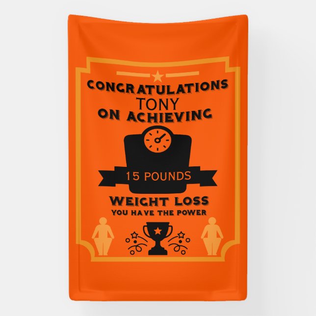 Weight Loss Congratulation Banner (Vertical)