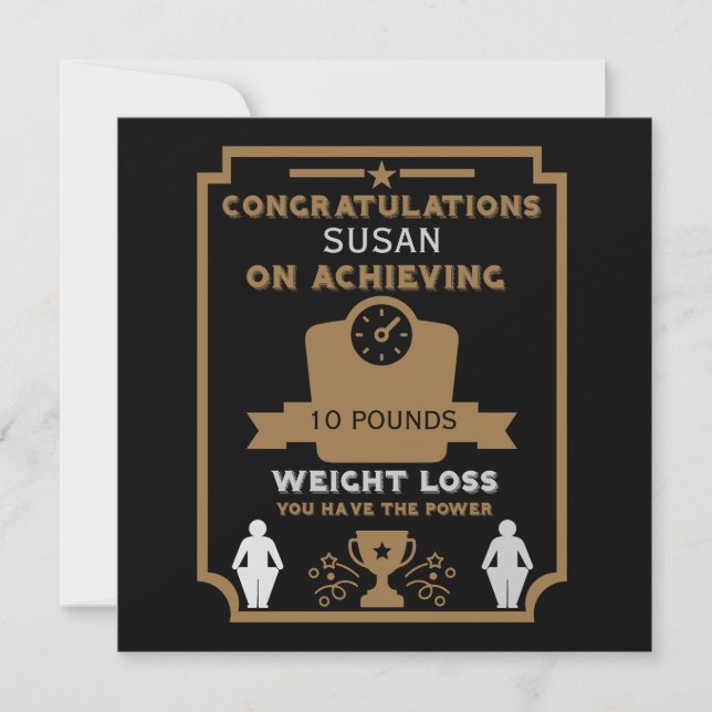 Weight Loss Congratulation Card (Front)