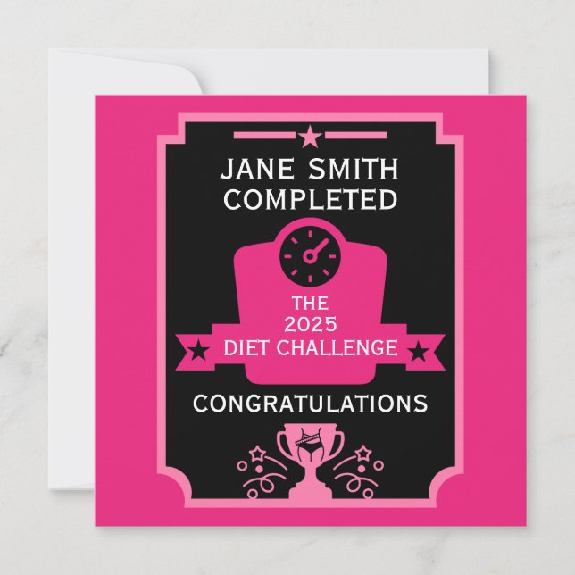 Weight Loss Congratulation Card (Front)