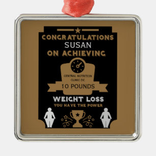 Weight Loss Congratulation Metal Ornament