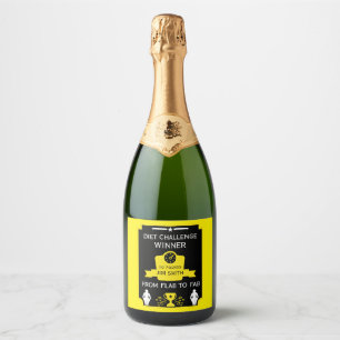 Weight Loss Congratulation Sparkling Wine Label