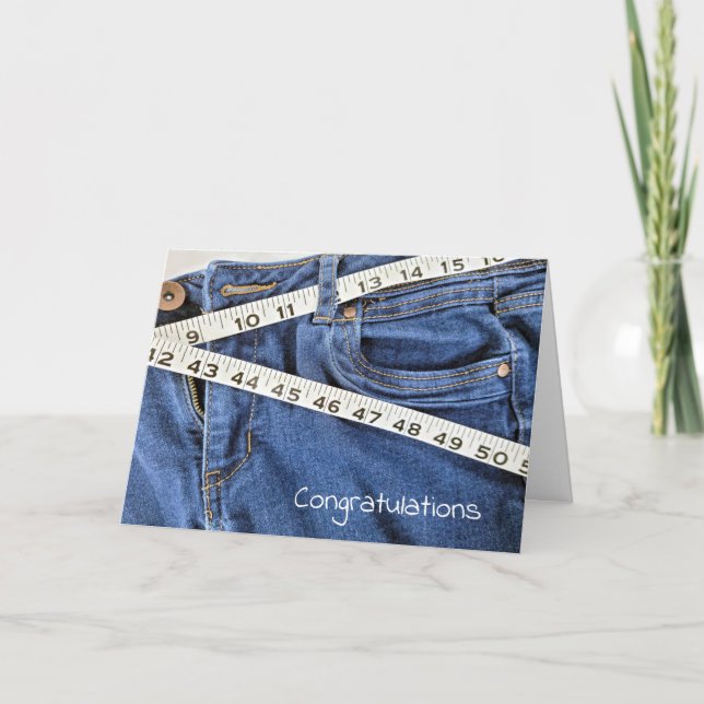 Weight Loss Congratulations Jeans  Card (Front)