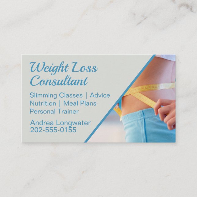 Weight Loss Consultant Slimming Business Card (Front)