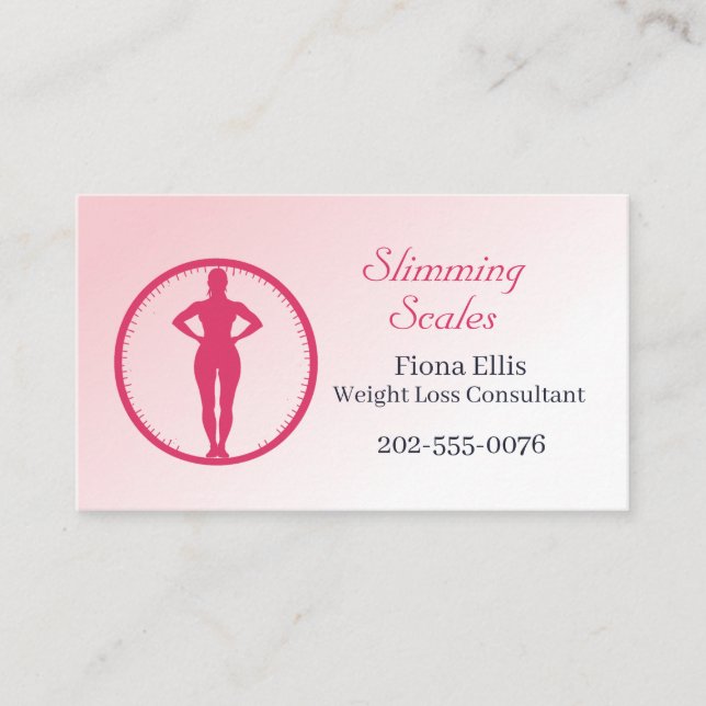 Weight Loss Consultant Slimming Business Card (Front)