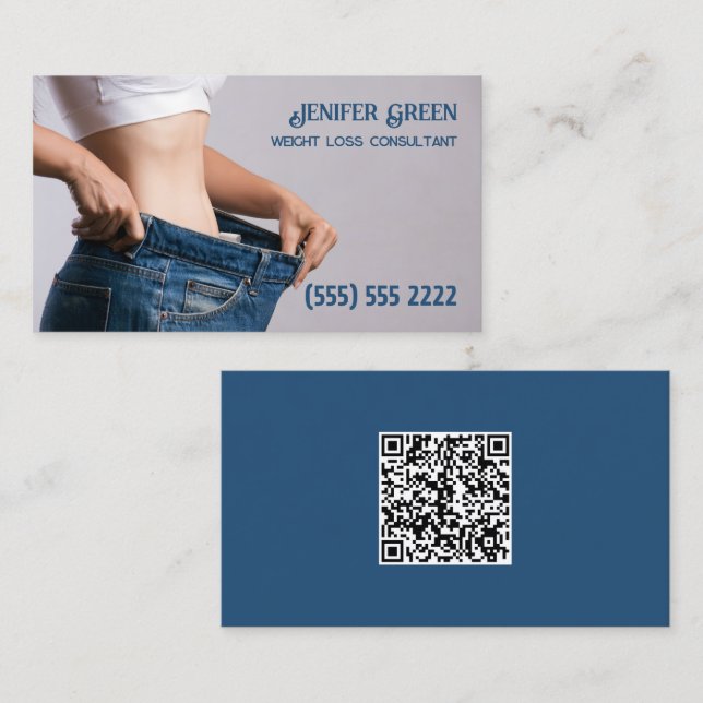 Weight Loss Custom QR Business Card (Front/Back)