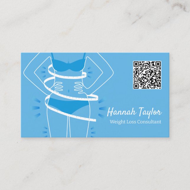 Weight Loss Custom QR Business Card (Front)