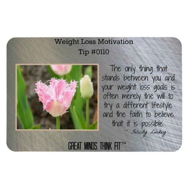 Weight Loss Inspirational Magnet #0110 (Horizontal)