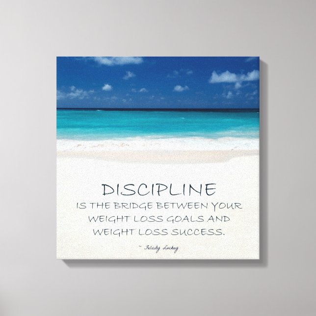 Weight Loss Motivational Canvas: Beach 03 Canvas Print (Front)