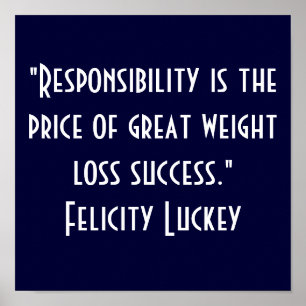 Weight Loss Responsibility 1 Poster