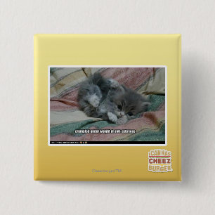 Weight of own cuteness 2 inch square button