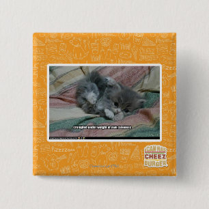 Weight of own cuteness 2 inch square button