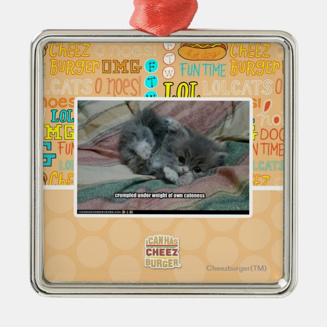 Weight of own cuteness metal ornament (Front)