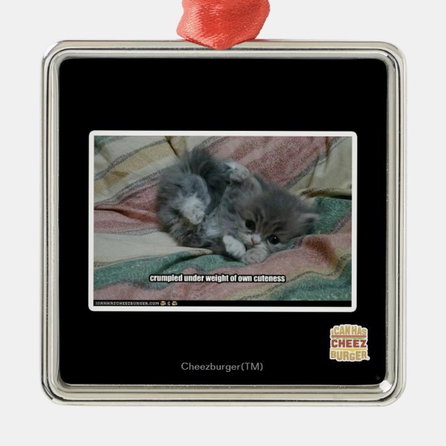 Weight of own cuteness metal ornament (Front)