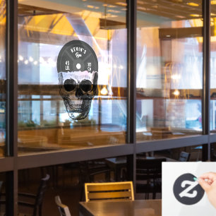 Weight Plate Skull Training Bodybuilding Gym Window Cling