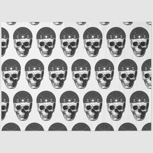 Weight Plate Skull Training Fitness Bodybuilding  Tissue Paper (Front)