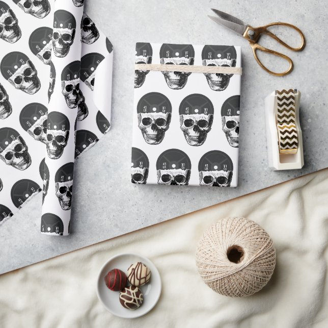 Weight Plate Skull Training Fitness Bodybuilding  Wrapping Paper (Crafts)