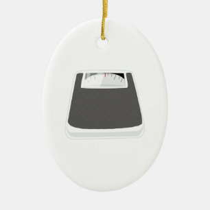 Weight Scale Ceramic Ornament