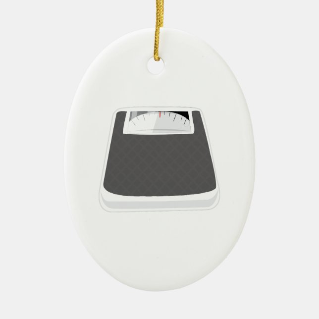 Weight Scale Ceramic Ornament (Front)