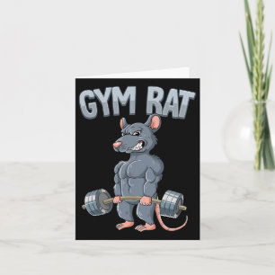 Weight Training Deadlift Gym Rat  Card