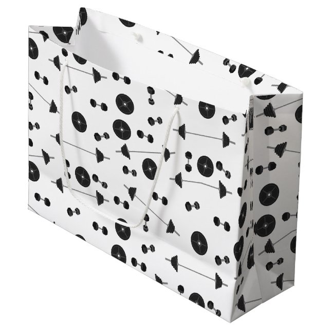 Weight Training Fitness Dumbbell Bodybuilding Large Gift Bag (Front Angled)