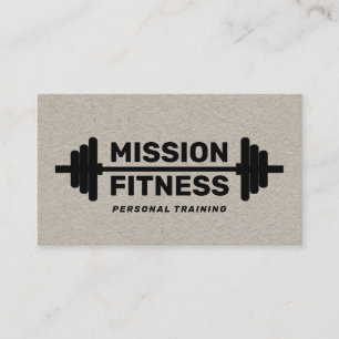 Weight Training Personal Trainer Kraft Business Card