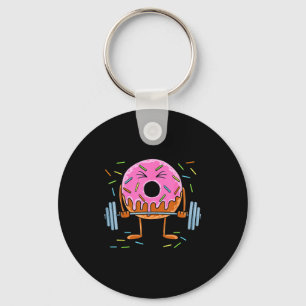Weightlifing - Funny Fitness Workout Gym Donut Lov Keychain