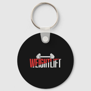 Weightlift Gym Lifting Weightlifting Workout Keychain