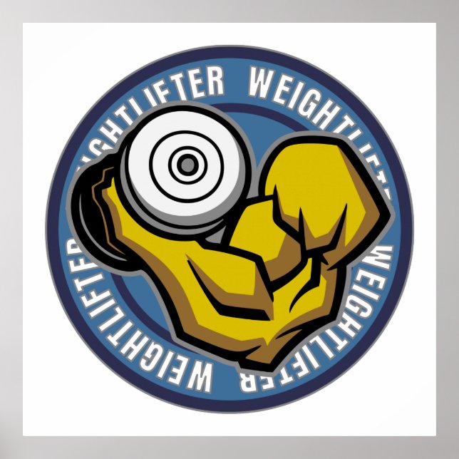 Weightlifter Barbell Curl Poster (Front)