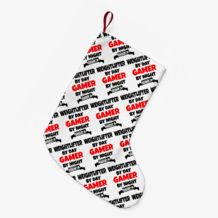 Weightlifter Gamer Small Christmas Stocking