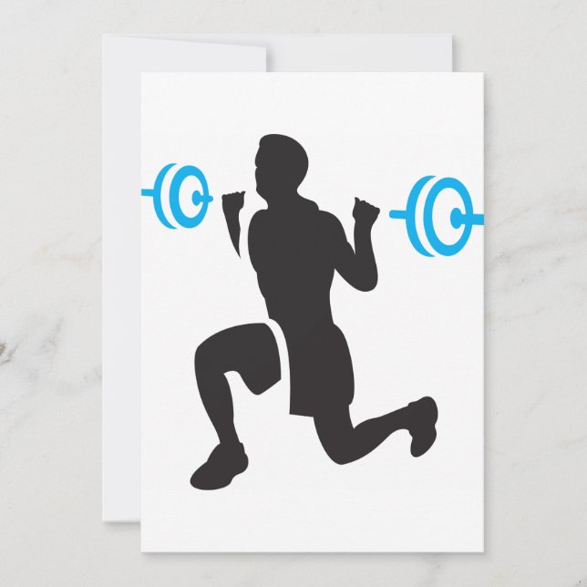 Weightlifter Invitations (Front)