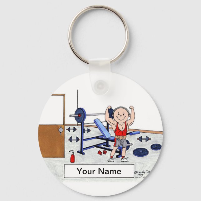 Weightlifter - Male  Keychain (Front)