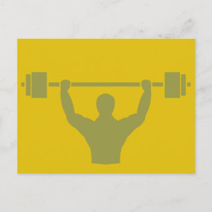 Weightlifter Workout T-shirt Graphic Postcard